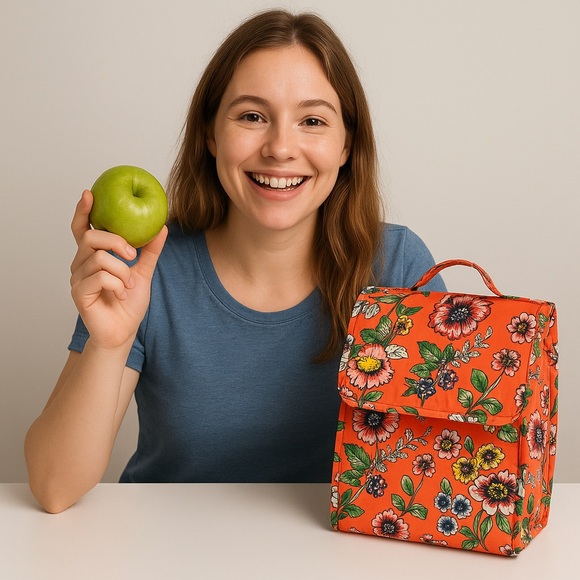 🥪Vera Bradley Insulated Lunch Bag - Classic Coral Floral 🥪 - Picture 14 of 14